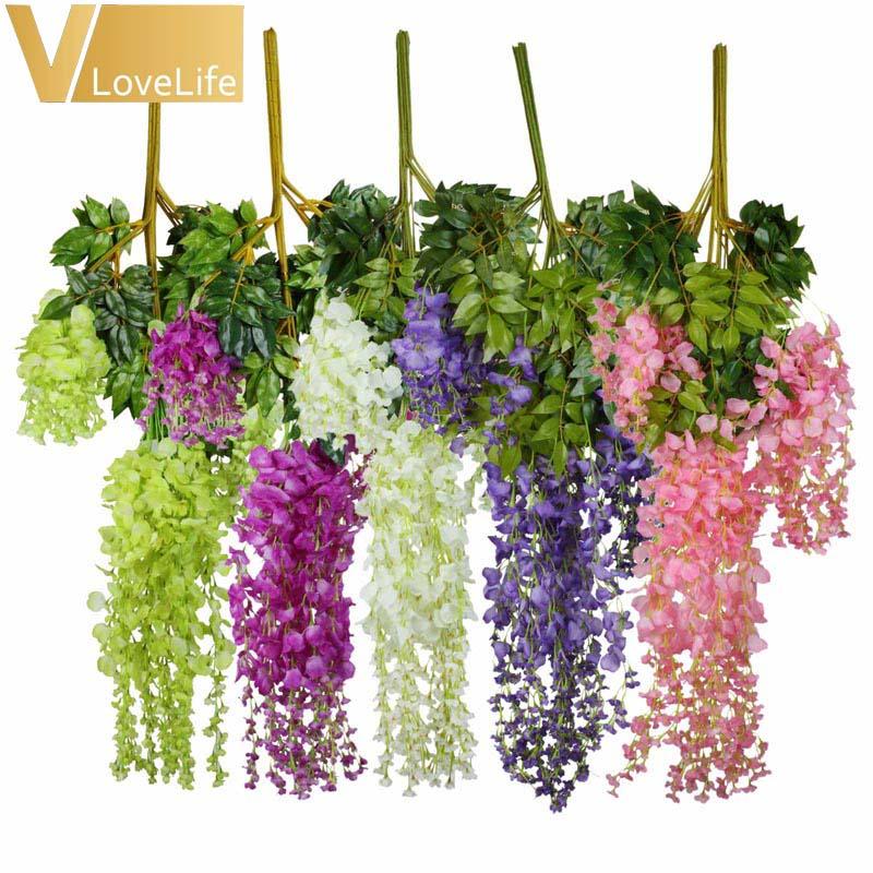 48pcs/lot Artificial Hanging Flowers Silk Wisteria 105cm Fake Flower For Wedding Event Party Home Garden Decoration Decorative & Wreaths
48pcs/lot Artificial Hanging Flowers Silk Wisteria 105cm Fake Flower For Wedding Event Party Home Garden Decoration Decorative & Wreaths