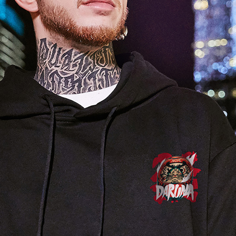 ZAZOMDE Men Hoodies Chinese Style Lucky Printed Hip Hop Hoodie Casual Sweatshirts Streetwear Men Loose Pullover Male Oversize 201126