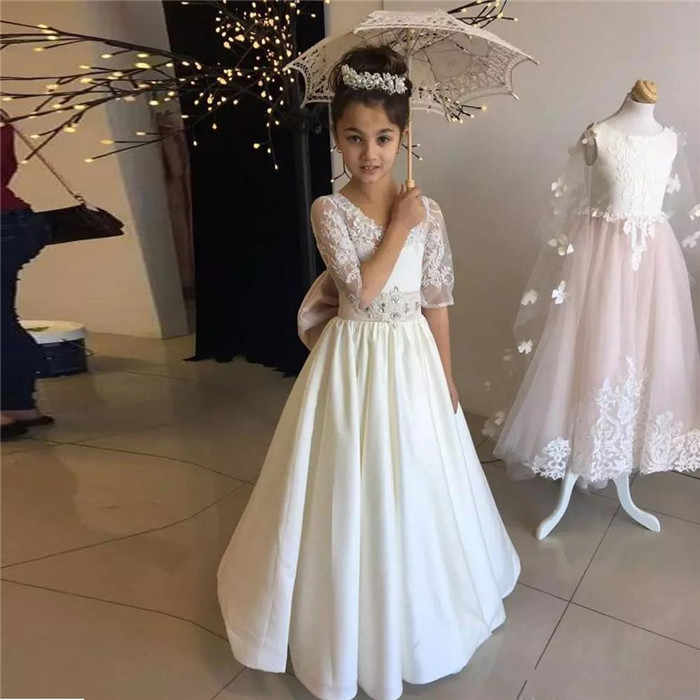 Half Sleeves Ivory Flower Girl Dresses Wedding Birthday Party Kids Clothing, Dark red
Half Sleeves Ivory Flower Girl Dresses Wedding Birthday Party Kids Clothing, Dark red