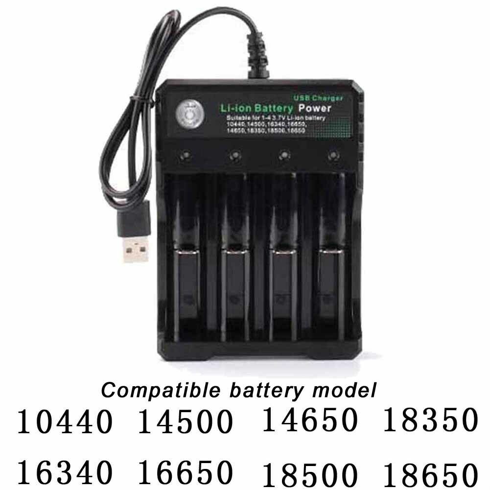 Rechargeable Li-ion Battery 4 Slots 18650 14500 Batteries USB Charger Smart Charging 4X Battery 9900mAh 3.7V 2/3 Slots
Rechargeable Li-ion Battery 4 Slots 18650 14500 Batteries USB Charger Smart Charging 4X Battery 9900mAh 3.7V 2/3 Slots