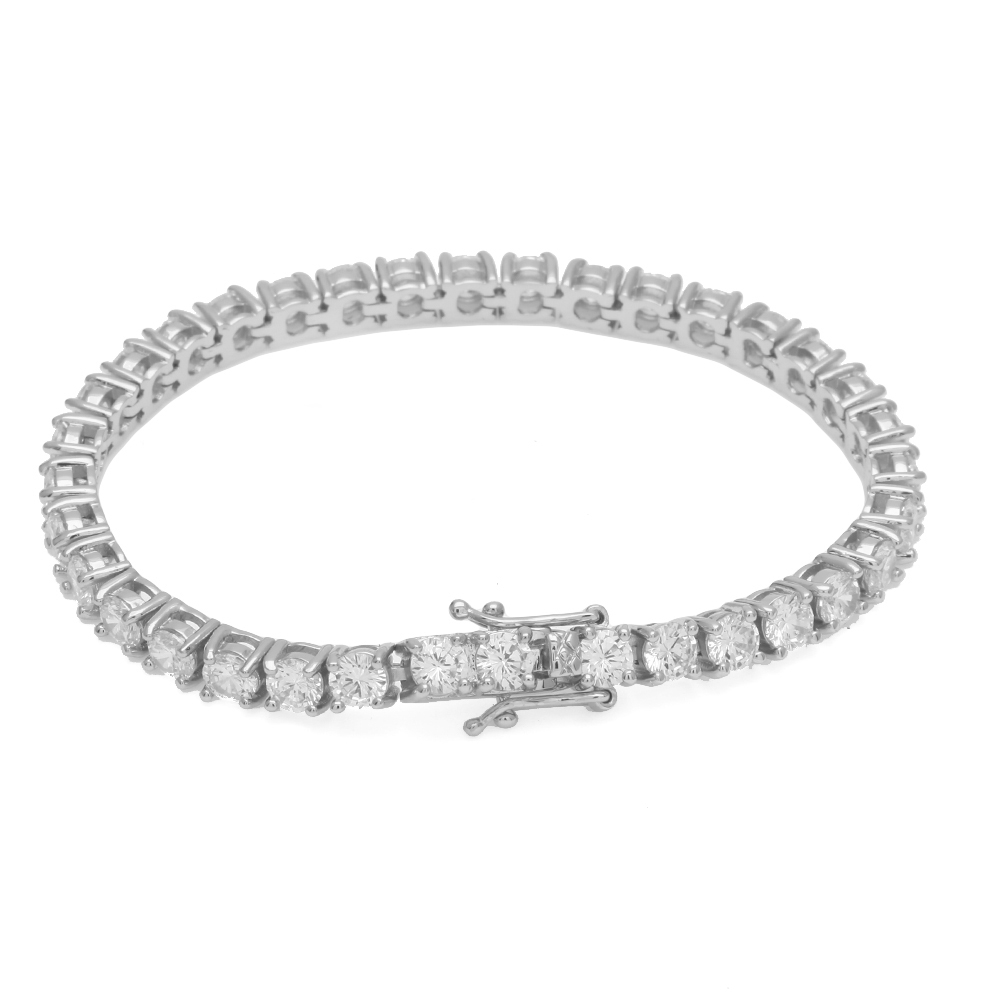 Mens Iced Out Tennis Chain Gold Silver Bracelet Fashion Hip Hop CZ Bracelets Jewelry 345mm 78inch