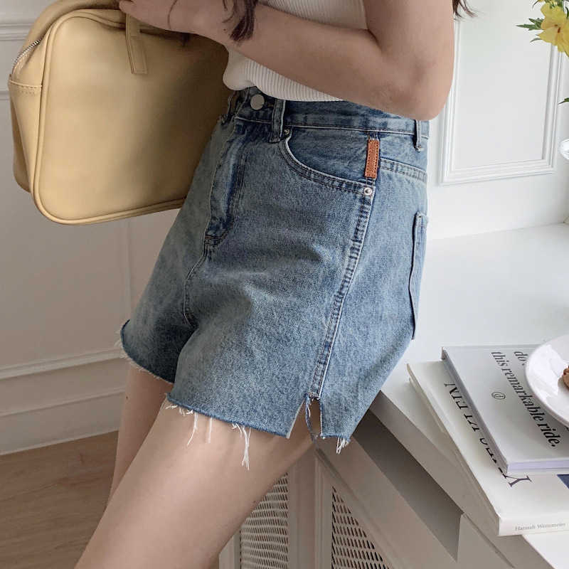 High Waist Silm Denim Short Jeans for Women Fashion All-match Shorts Elegant Casual Loose Wide Leg Pants Female Summer 210525