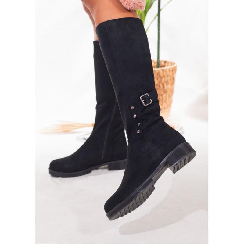 Boots Black Color Suede PU Leather Season 2021 Autmn Winter Fashion Stylish Comfortable 3 Cm Heel Mid-Calf Lady Women
Boots Black Color Suede PU Leather Season 2021 Autmn Winter Fashion Stylish Comfortable 3 Cm Heel Mid-Calf Lady Women
