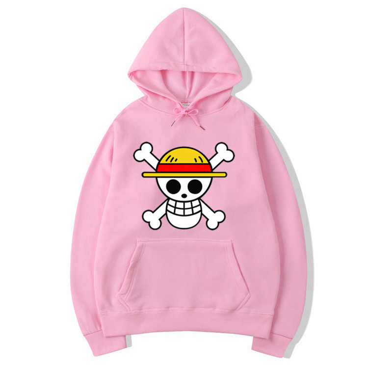Men's Anime One Piece Luffy Fleece Hoodie Women Winter Manga Sweatshirts Boy Girl Clothes,Drop Ship LJ201222
