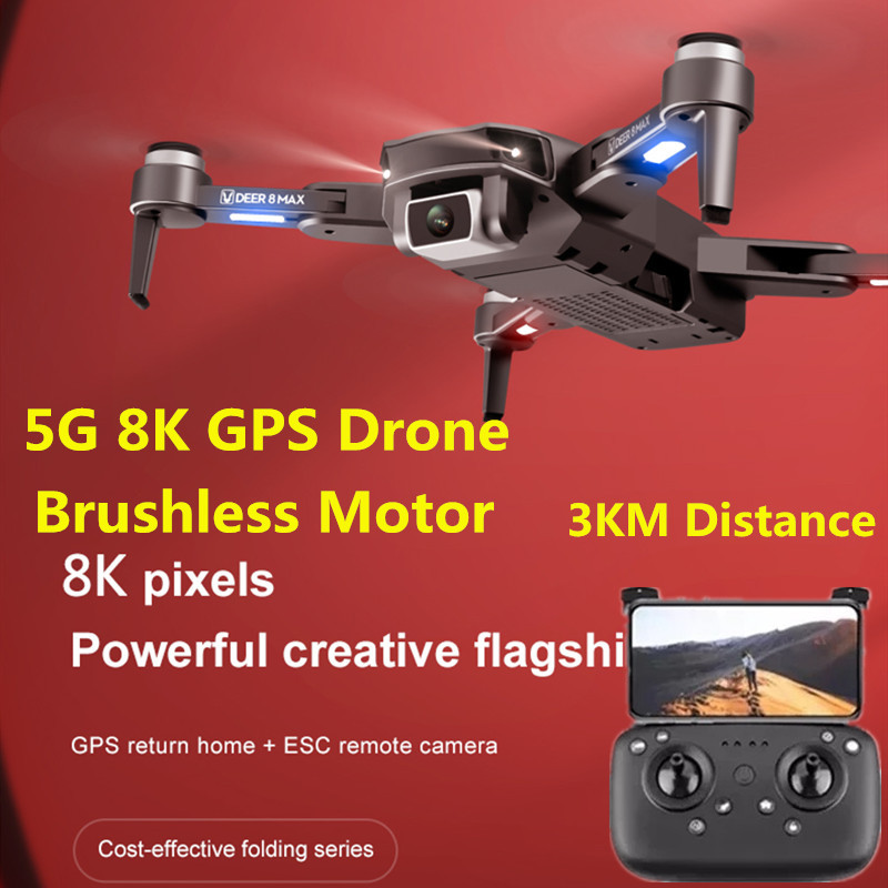 Professional Drone With 8K Dual HD Camera 5G GPS Brushless Motor Foldable Quadcopter Distance 3KM Rc Helicopter With 3pc Battery, 6k bag 1battery1
Professional Drone With 8K Dual HD Camera 5G GPS Brushless Motor Foldable Quadcopter Distance 3KM Rc Helicopter With 3pc Battery, 6k bag 1battery1