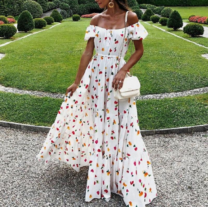 Casual Dresses Sexy Off Shoulder A-Line White Long Beach Boho Summer Dress Woman Puff Sleeve Women Floral Maxi Plus Size Red
Casual Dresses Sexy Off Shoulder A-Line White Long Beach Boho Summer Dress Woman Puff Sleeve Women Floral Maxi Plus Size Red