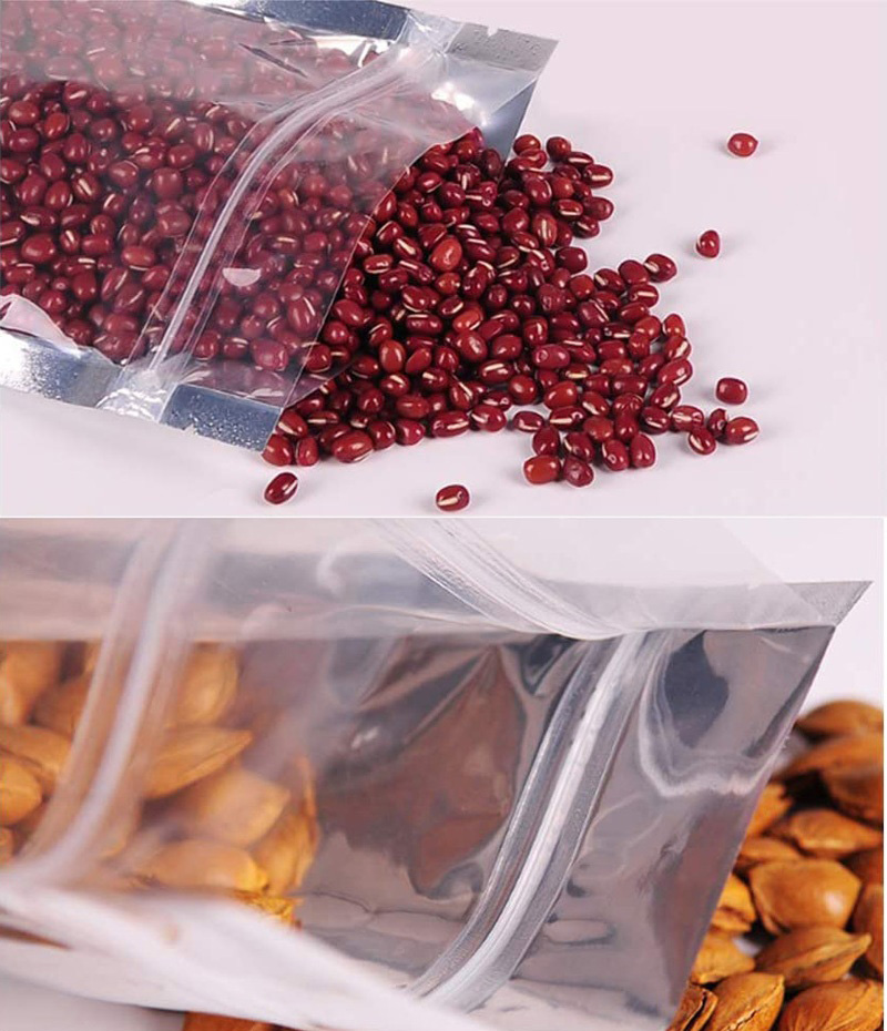 17 Size Mylar Smell Proof Bags Resealable Flat Self seal Bags Food Storage Packaging Pouch Clear Silver Aluminum Foil Bags LX4267
