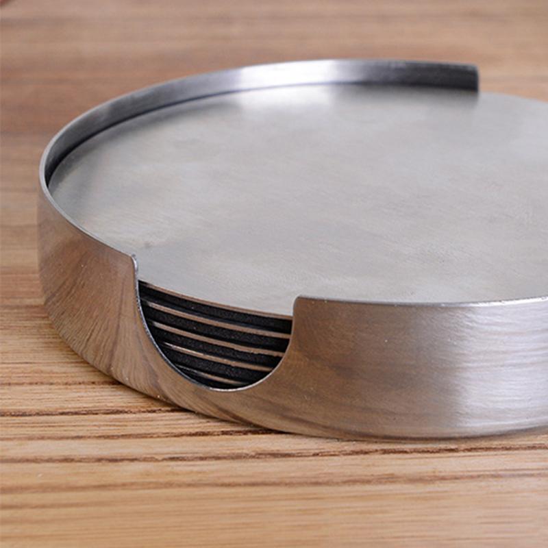 6 In 1 Round Coasters Stainless Steel Heat Resistant Table Mat Non-Slip Coffee Cup Holder Cushion Placemat Tableware Pad Coaster XDH1126
6 In 1 Round Coasters Stainless Steel Heat Resistant Table Mat Non-Slip Coffee Cup Holder Cushion Placemat Tableware Pad Coaster XDH1126