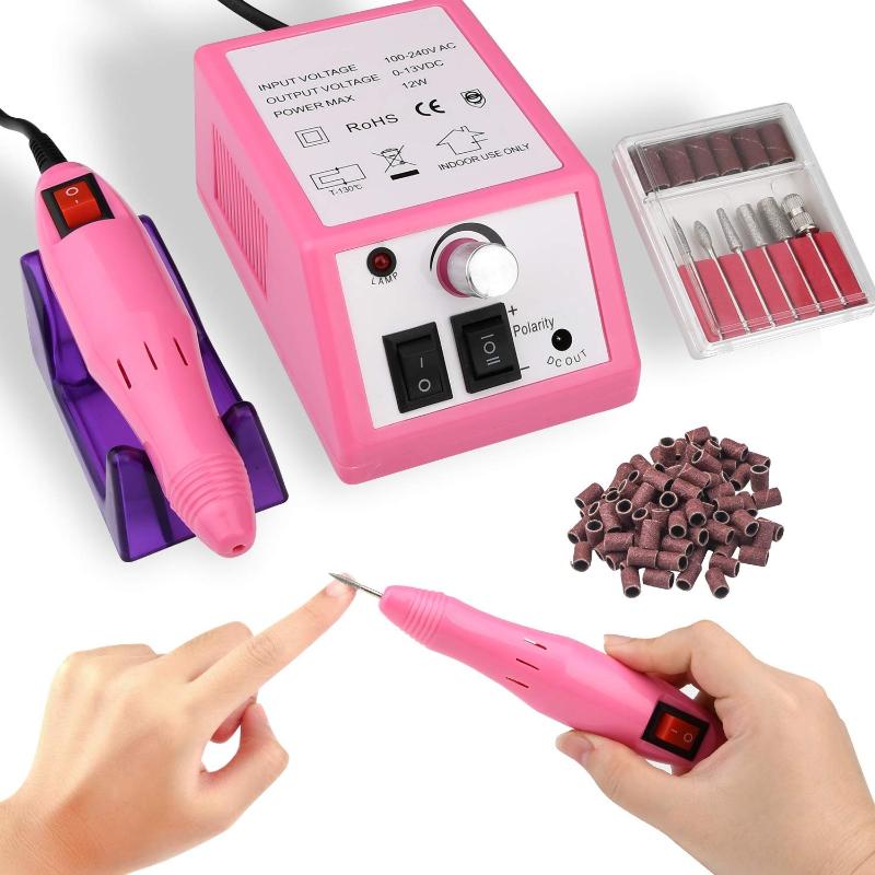 Nail Drill & Accessories Professional Ceramic Manicure Set Electric Milling Cutters Pedicure Kit File Portable Polishing Equipment