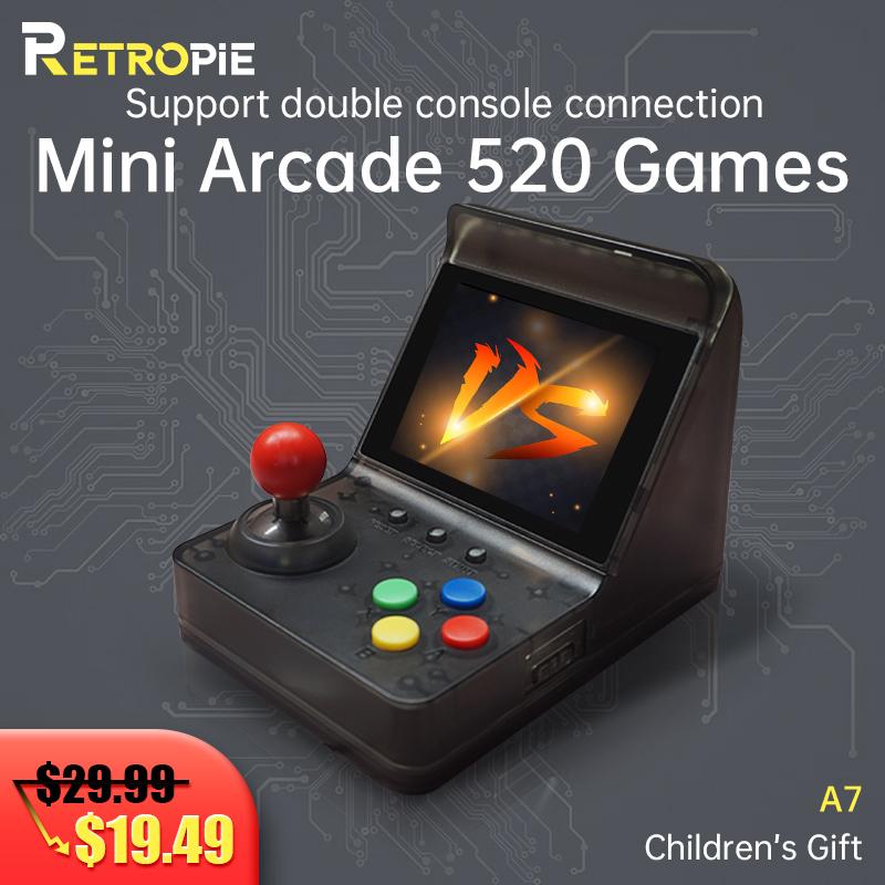 Portable Game Players RETROPIE A7 32 Bit Mini Arcade Retro Console Handheld Classic 520 Games Children's Gifts
Portable Game Players RETROPIE A7 32 Bit Mini Arcade Retro Console Handheld Classic 520 Games Children's Gifts