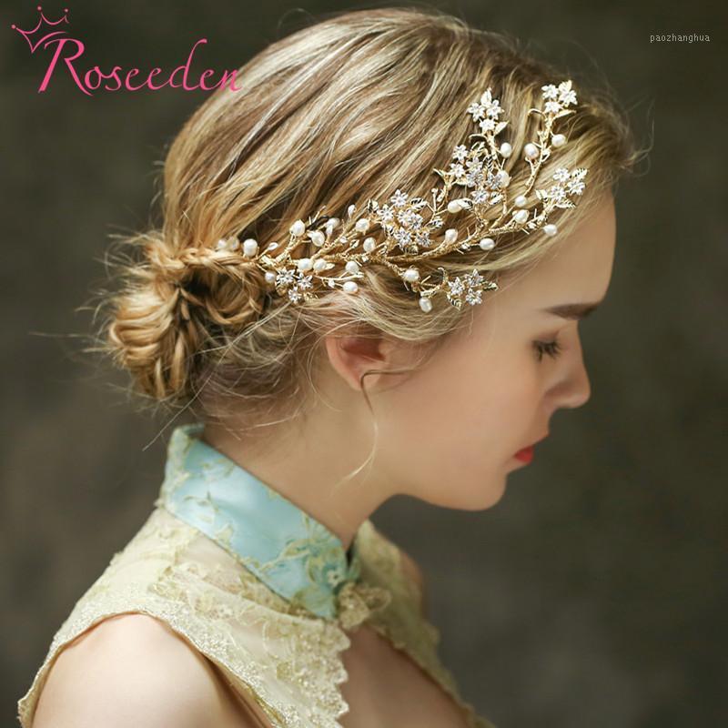 Gold Color Leaf Bridal Tiara Headband Fresh Water Pearls Women Prom Hair Jewelry Wedding Headpiece Accessories RE3951 Clips & Barrettes, Golden;silver
Gold Color Leaf Bridal Tiara Headband Fresh Water Pearls Women Prom Hair Jewelry Wedding Headpiece Accessories RE3951 Clips & Barrettes, Golden;silver