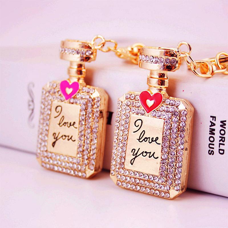Keychains Novelty Items Full Rhinestone Perfume Bottle Design Crystal Keyrings Creative Jewelry Key Chain Trinket For Women
Keychains Novelty Items Full Rhinestone Perfume Bottle Design Crystal Keyrings Creative Jewelry Key Chain Trinket For Women