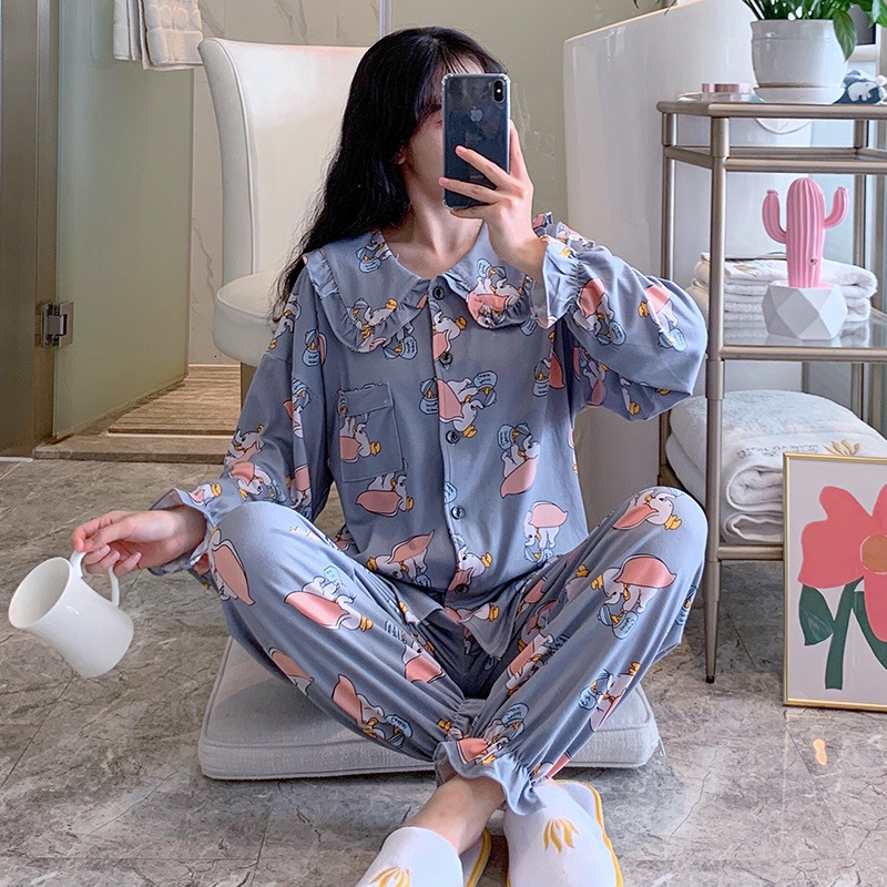 2021 New Spring Autumn Long Sleeve Pajama Set Women Cardigan Turn-down Collar Girl Sweet Cute Sleepwear Mujer Cotton Pyjamas Female Npax
2021 New Spring Autumn Long Sleeve Pajama Set Women Cardigan Turn-down Collar Girl Sweet Cute Sleepwear Mujer Cotton Pyjamas Female Npax