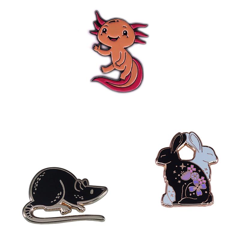 Pins, Brooches Spinal Animals Pin Rat Axolotl Wolf Brooch Children's Clothing Backpack Jewelry
Pins, Brooches Spinal Animals Pin Rat Axolotl Wolf Brooch Children's Clothing Backpack Jewelry