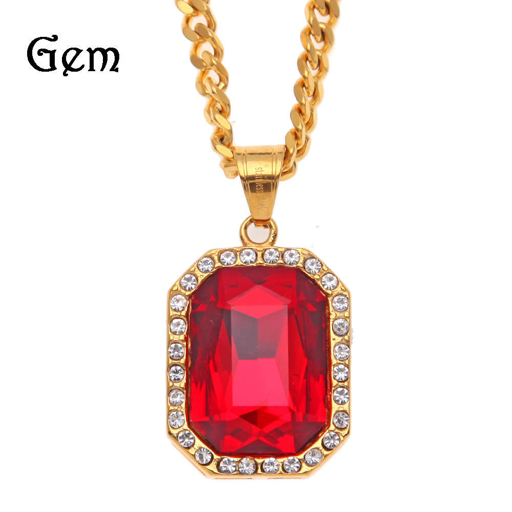 Hip hop diamond inlaid stainless steel red Pendant with 22K Gold Plated Ruby Pendant
Hip hop diamond inlaid stainless steel red Pendant with 22K Gold Plated Ruby Pendant