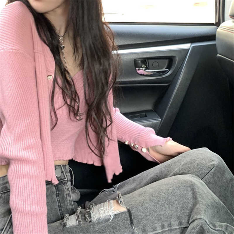 Black Ripped Hole WideLeg Jeans High Street Korean Trendy Denim Women'S Pants Loose Waist Streetwear StraightLeg Trousers 210922