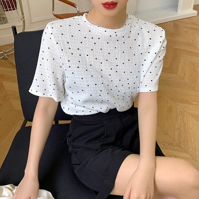 Women' T-Shirt 2021Summer Est Fashion Dot Women Casual Short Sleeve Print Tops Loose Tee Shirts, White
Women' T-Shirt 2021Summer Est Fashion Dot Women Casual Short Sleeve Print Tops Loose Tee Shirts, White