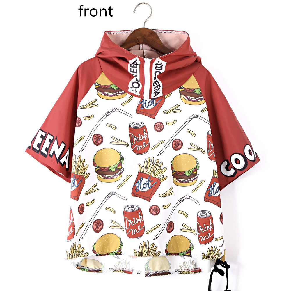 just.be.never korean style clothing women kawaii harajuku sweatshirts for girsl red fashionable tops hooded pullovers hoodies T200407