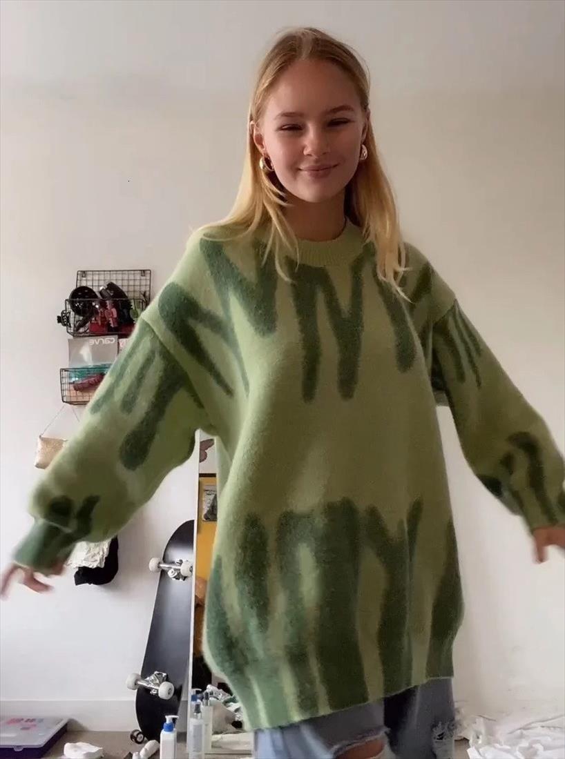 Spring And Autumn Period Women Sweater The Easing Show Thin Female Tie Dye Knit Printed Sweaters, White;black
Spring And Autumn Period Women Sweater The Easing Show Thin Female Tie Dye Knit Printed Sweaters, White;black
