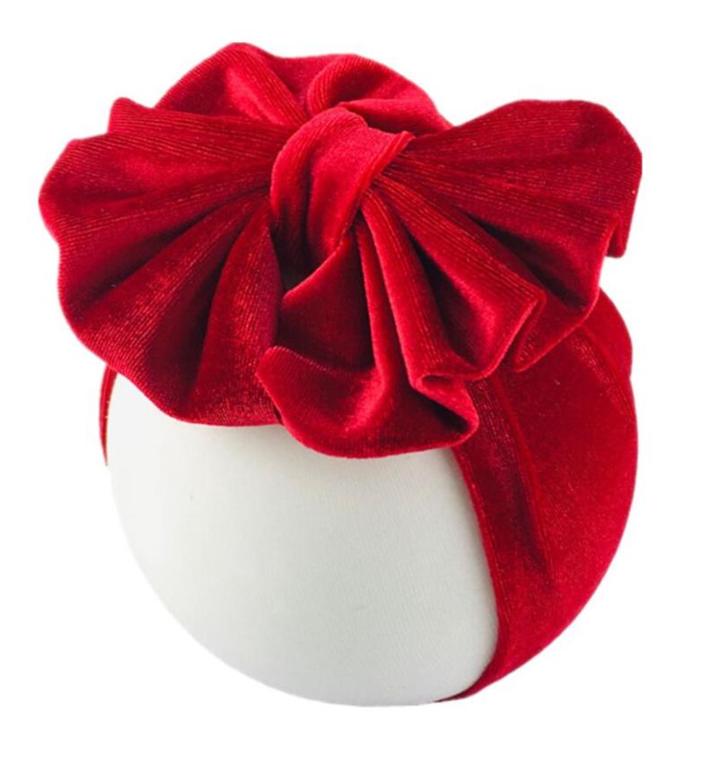Hair Accessories Bulk 24pcs/lot Velvet Fabric Bow Headband Large Knot Bows HairBands For Girls Born Baby Headwear Knotbows Headbands