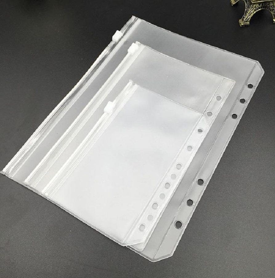 A6 Clear Punched Binder Pockets for Notebooks 6 Holes Zipper Loose Leaf Bags PVC Frosted Notebook Inserts Organize Document Storage Folders
A6 Clear Punched Binder Pockets for Notebooks 6 Holes Zipper Loose Leaf Bags PVC Frosted Notebook Inserts Organize Document Storage Folders