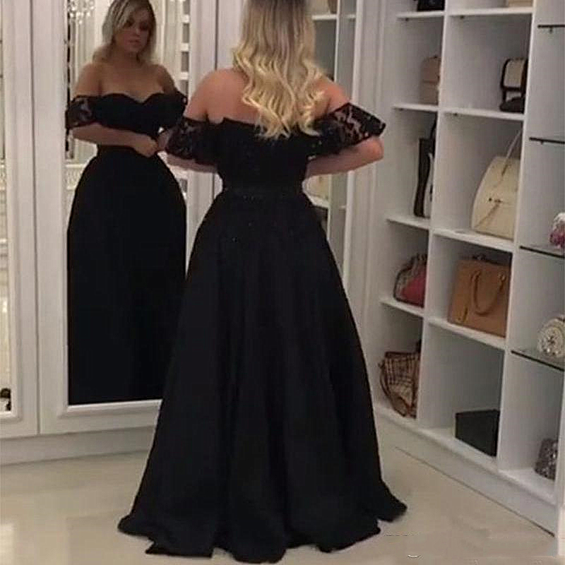 Sexy Short Black Prom Dresses With Removeable Long Skirt 2021 New Off Shoulder Plus Size Special Occasion Prom Party Gowns Cocktail Dress