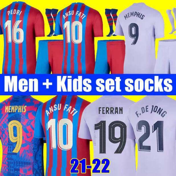 Camisetas de football MEMPHIS PEDRI soccer jersey 21 22 ANSU FATI 2021 2022 F. DE JONG DEST kit shirt men kids sets DEMBELE Araujo Dani Alves Ferran Torres Aubameyang, Home adult lfp
Camisetas de football MEMPHIS PEDRI soccer jersey 21 22 ANSU FATI 2021 2022 F. DE JONG DEST kit shirt men kids sets DEMBELE Araujo Dani Alves Ferran Torres Aubameyang, Home adult lfp
