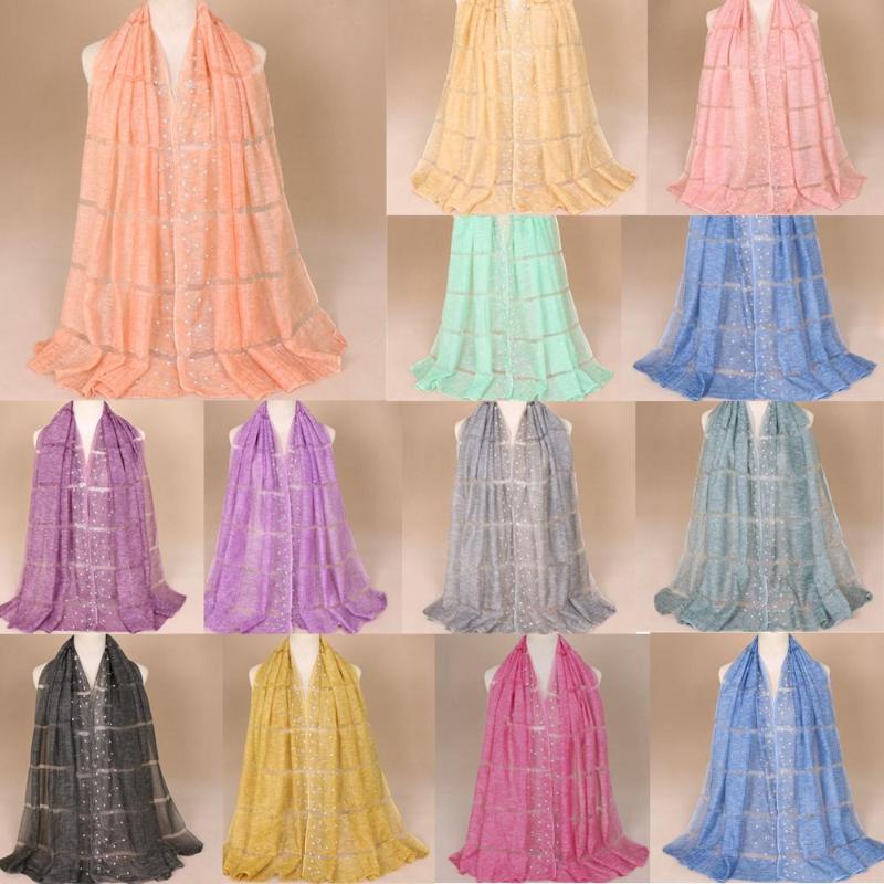 Scarves 170*75cm Muslim Women Maxi Rhinestones Hijab Shawl Scarf Wrap Headcover Long Large Stole Lace Patchwork Turban Beading Pashmina
Scarves 170*75cm Muslim Women Maxi Rhinestones Hijab Shawl Scarf Wrap Headcover Long Large Stole Lace Patchwork Turban Beading Pashmina