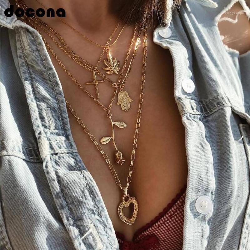 Pendant Necklaces Women Vintage Long Chain Gold Color Leaf Cross Rose Flower Heart Multi Layer Boho Party Choker Jewelry D06402, Silver
Pendant Necklaces Women Vintage Long Chain Gold Color Leaf Cross Rose Flower Heart Multi Layer Boho Party Choker Jewelry D06402, Silver