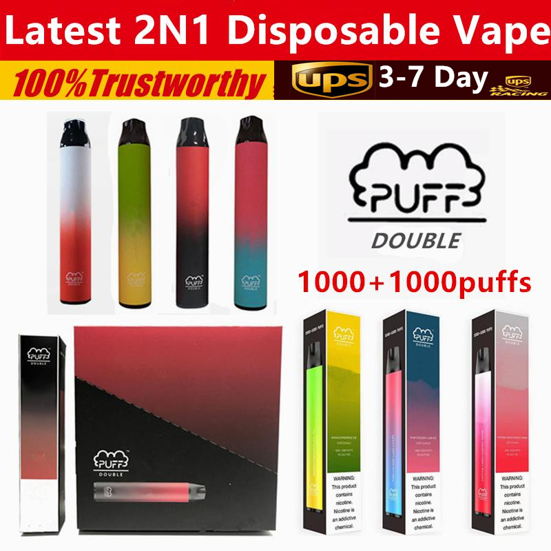 Puff Double 2021 New 2 in 1 Vape Puff Bars Plus Disposable Vape Device 2000puffs 900mAh Battery 6ml Pod 1000+1000 Puffs
Puff Double 2021 New 2 in 1 Vape Puff Bars Plus Disposable Vape Device 2000puffs 900mAh Battery 6ml Pod 1000+1000 Puffs
