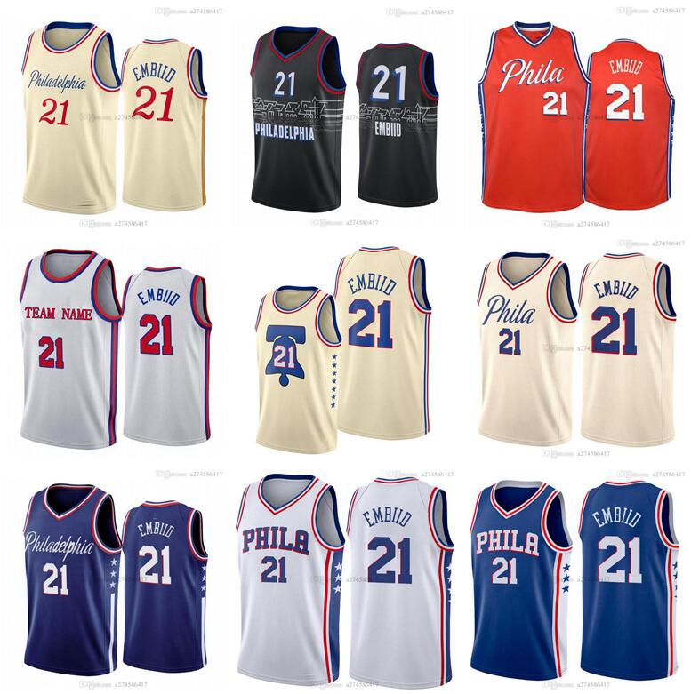 Men S-2XL basketball Jerseys Joel 21 Embiid jersey white red black City Version sleeveless wear
Men S-2XL basketball Jerseys Joel 21 Embiid jersey white red black City Version sleeveless wear