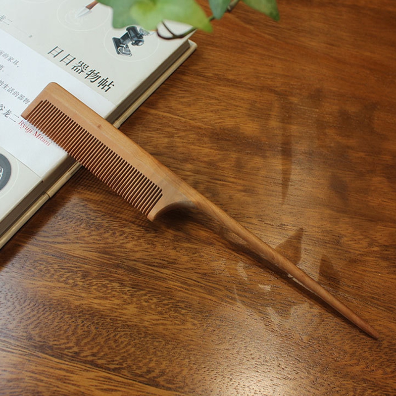 protable 22cm Longth Wooden Combs Hair brushes Wood tail comb