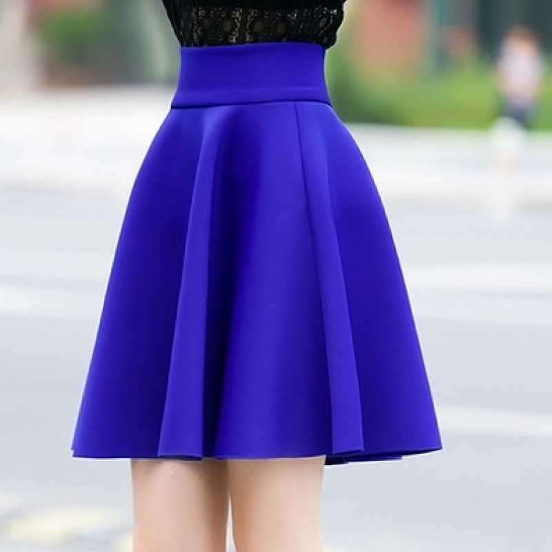 XS-5XL Plus Size Sexy Skirt Women Solid Thick Tutu s High Waist Flared Super Mini Skater Short 0804-30 210619