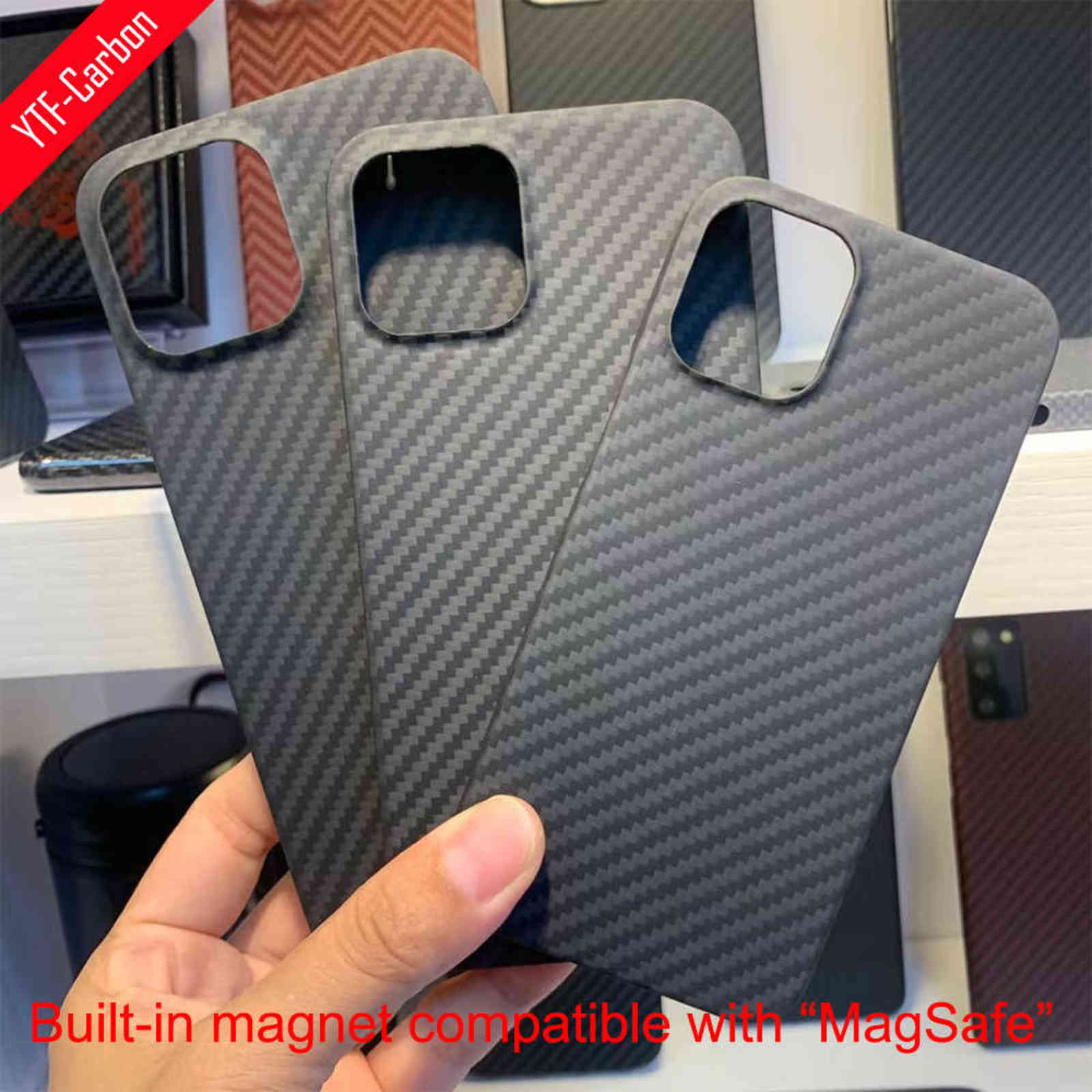 YTF-carbon For iPhone 12 case Built-in magnet compatible with MagSafe Carbon Fiber Case Ultra Thin iPhone 12 Pro Max case H1110, Black (magsafe)
YTF-carbon For iPhone 12 case Built-in magnet compatible with MagSafe Carbon Fiber Case Ultra Thin iPhone 12 Pro Max case H1110, Black (magsafe)
