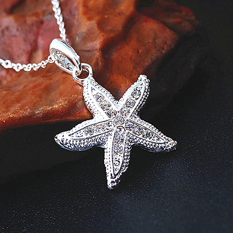 Starfish Necklace for Women Fashion Starfish Pendant Necklace Color Silver Necklaces Jewelry Wholesale
Starfish Necklace for Women Fashion Starfish Pendant Necklace Color Silver Necklaces Jewelry Wholesale