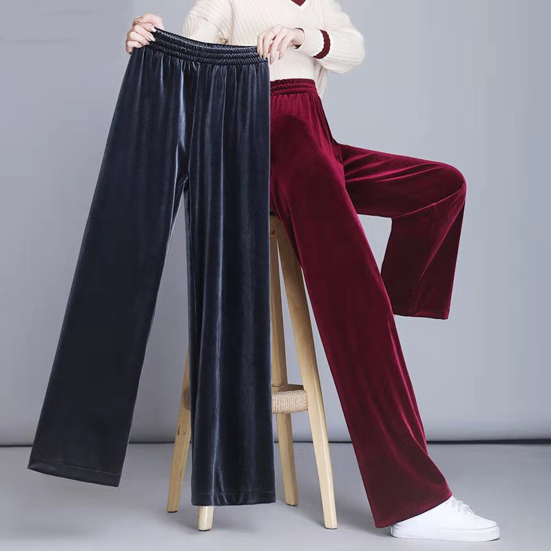 Spring/Autumn Womens Wide Leg Pants Soft Pleuche Fabric Full Length Elastic Hight Waist Loose Oversized Straight Fashion Pants, Black;white
Spring/Autumn Womens Wide Leg Pants Soft Pleuche Fabric Full Length Elastic Hight Waist Loose Oversized Straight Fashion Pants, Black;white