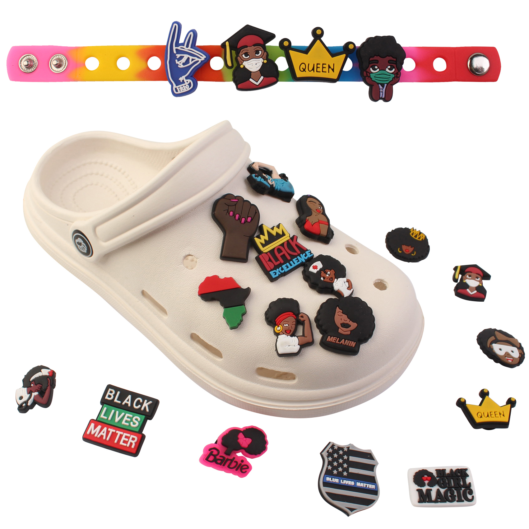 Black Lives Matter Shoe Charms for Bracelets Croc Decoration Fit Clog women accessories Kid Gift
Black Lives Matter Shoe Charms for Bracelets Croc Decoration Fit Clog women accessories Kid Gift
