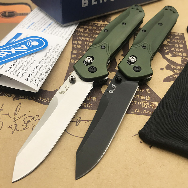 7.7" Benchmade 940 Osborne Tactical Folding Knife Black/Satin Plain Blade, Green Aluminum Handle Purple Anodized Spacer Titanium,Hunting Knives EDC Tools Xmas Gift
7.7" Benchmade 940 Osborne Tactical Folding Knife Black/Satin Plain Blade, Green Aluminum Handle Purple Anodized Spacer Titanium,Hunting Knives EDC Tools Xmas Gift