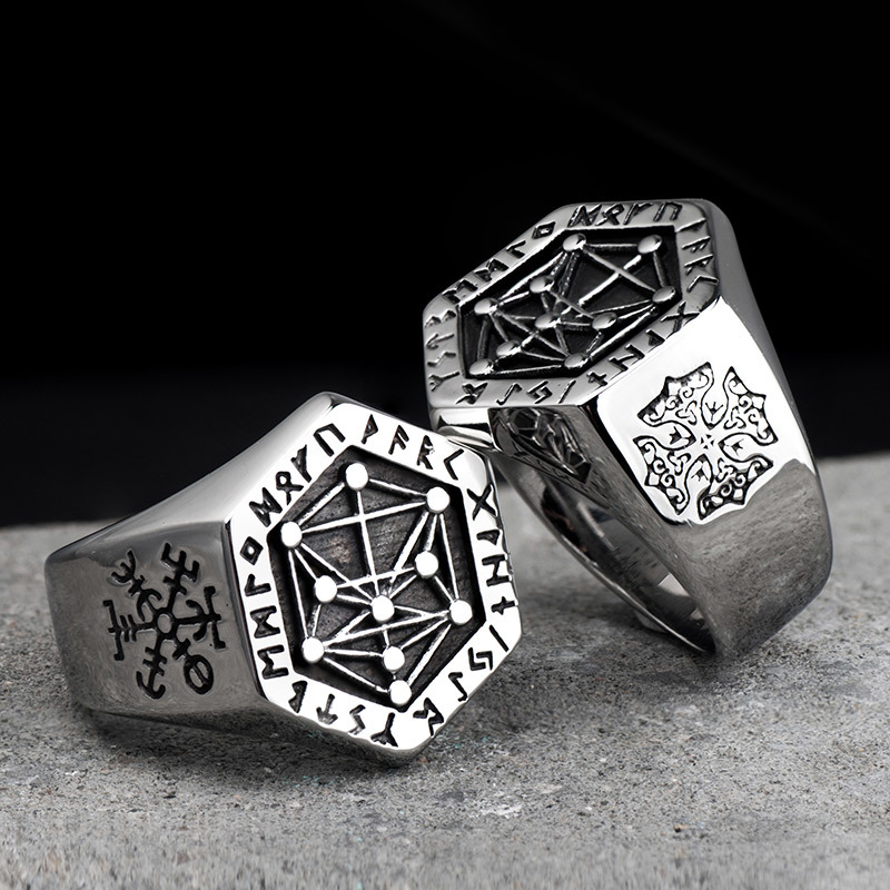 Nordic mythology Viking rune stainless steel rings for man and women Kabala totem Index Ring fashion jewelry mygrillz
Nordic mythology Viking rune stainless steel rings for man and women Kabala totem Index Ring fashion jewelry mygrillz