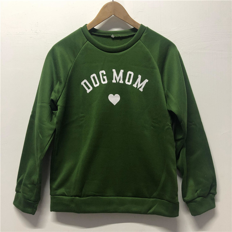 Women Fashion Hoodies Long Sleeve Spring Autumn Tops Ladies Casual Sweatshirt Dog Mom Pet Lovers O-Neck Female Pullover 201217