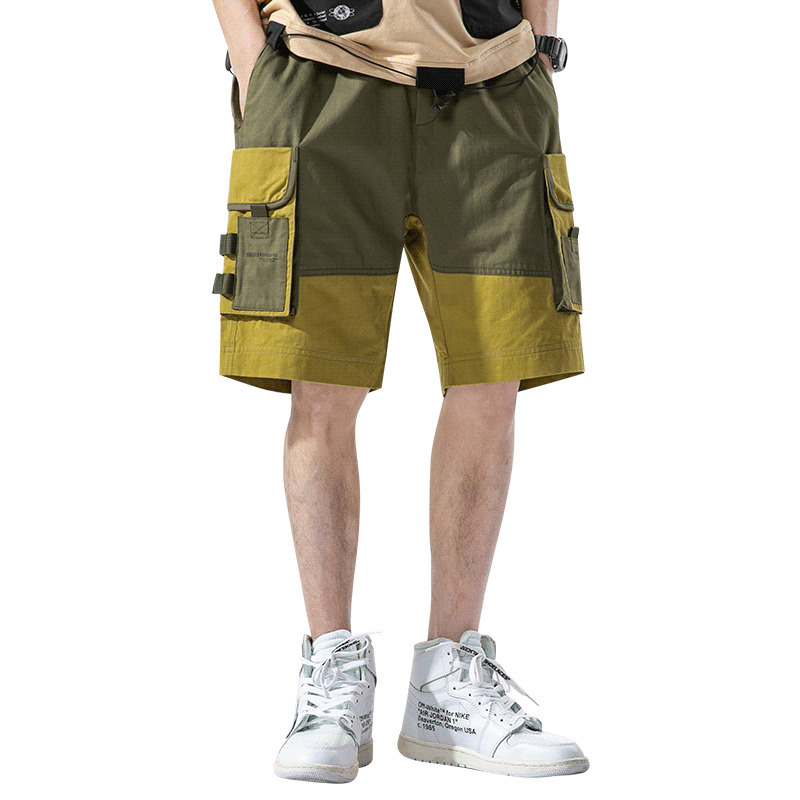 MANLORIC New Cotton Men Casual Shorts Multi Pockets Cargo Shorts Mens Casual Summer Hip Hop Baggy Streetwear Safari Style T200718