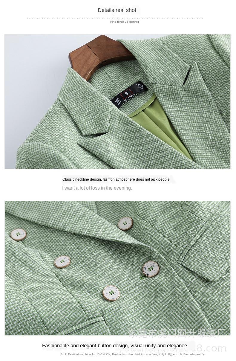 S-4XL Plus Size Professional Women's Suit 2021 New Autumn and Winter Temperament Slim Double Row Women's Jacket Slim Trousers