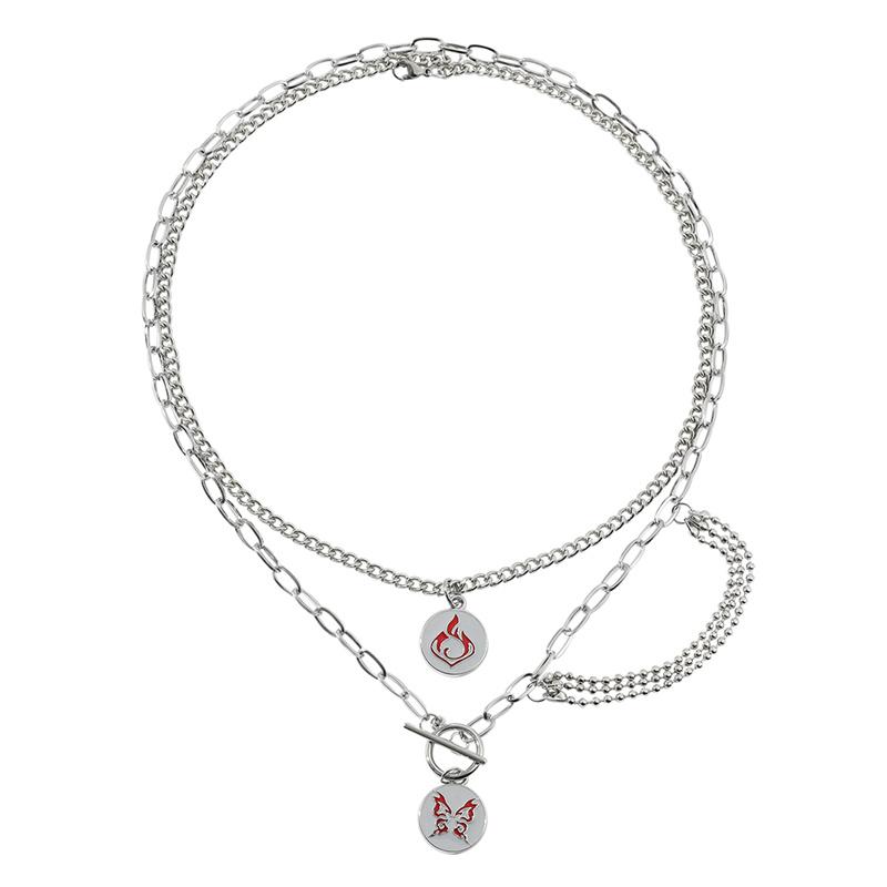 Pendant Necklaces Game Genshin Impact Eye Of God Pyro Necklace Double Hip Hop Streetwear For Women Men Jewelry Gift, Silver
Pendant Necklaces Game Genshin Impact Eye Of God Pyro Necklace Double Hip Hop Streetwear For Women Men Jewelry Gift, Silver