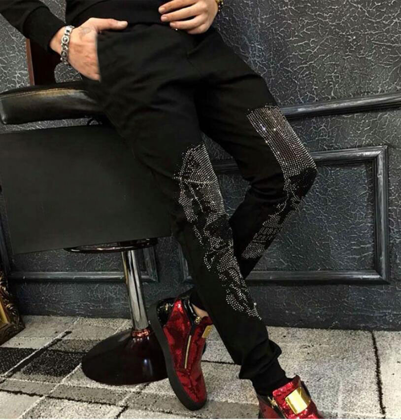 2021 New Hot Spring Drilling Skull Marks Casual Pants of Dark Men Thin Feet Design Superior Quality 4jca, With skull 
2021 New Hot Spring Drilling Skull Marks Casual Pants of Dark Men Thin Feet Design Superior Quality 4jca, With skull