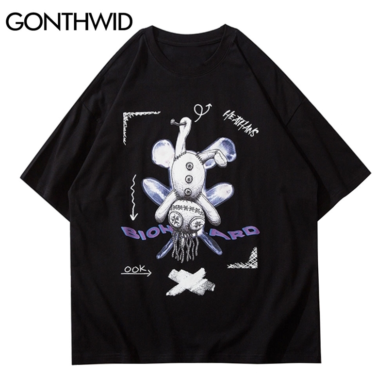 T-Shirts Streetwear Casual Men Distressed Bear Print Short Sleeve Tshirts Harajuku Hip Hop Cotton Loose Tops Tees Shirt 210602, White
T-Shirts Streetwear Casual Men Distressed Bear Print Short Sleeve Tshirts Harajuku Hip Hop Cotton Loose Tops Tees Shirt 210602, White