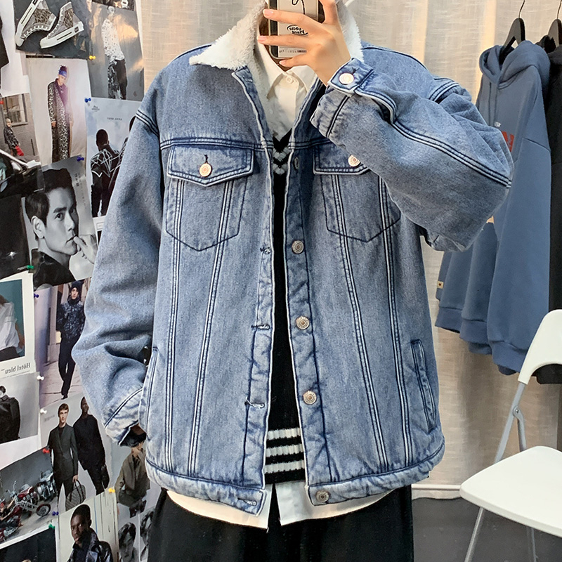 2021 New Winter Thick Jacket Men' Warmth Fashion Retro Casual Lamb Fur Men Wild Loose Korean Short Denim Coat Mens Clothes Dgpz, Black
2021 New Winter Thick Jacket Men' Warmth Fashion Retro Casual Lamb Fur Men Wild Loose Korean Short Denim Coat Mens Clothes Dgpz, Black