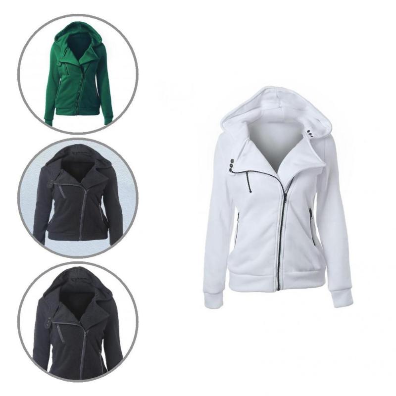 Women's Hoodies & Sweatshirts Chic Solid Color Zipper Pockets Hoodie Jacket Women Sweatshirt Overcoat Warm, Black
Women's Hoodies & Sweatshirts Chic Solid Color Zipper Pockets Hoodie Jacket Women Sweatshirt Overcoat Warm, Black