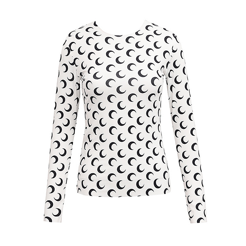 Solid Color Crescent Moon Print O-Neck & Turtleneck Long/Short Sleeves Shirt Summer Women Hot Chic Bodycon Tops Outfits -XL, Turtleneck 1
Solid Color Crescent Moon Print O-Neck & Turtleneck Long/Short Sleeves Shirt Summer Women Hot Chic Bodycon Tops Outfits -XL, Turtleneck 1