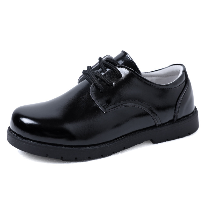 Soft Sole Pupils Spring And Autumn Winter Plush Kids Performance Boys Leather Shoes Students Dance