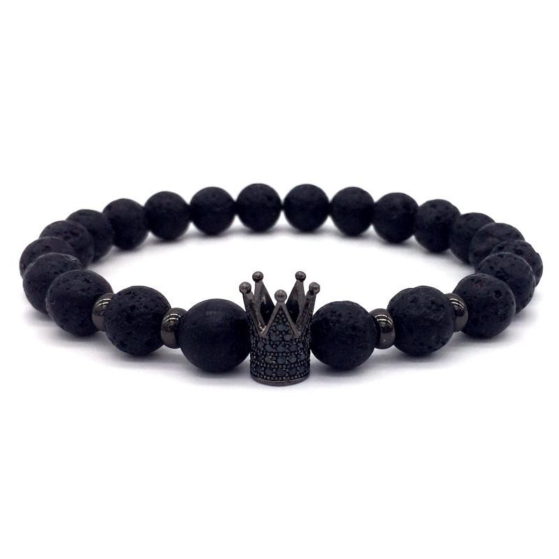 Beaded, Strands Crown Charm Bracelet Men 2021 Classic Fashion Black Pave Cubic Zirconia Lava Stone Bead For Jewelry Gift
Beaded, Strands Crown Charm Bracelet Men 2021 Classic Fashion Black Pave Cubic Zirconia Lava Stone Bead For Jewelry Gift